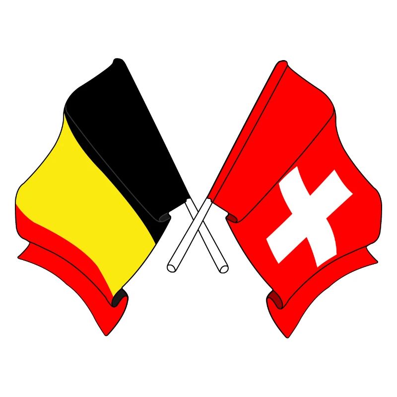 Drapeau de la Belgique, drapeau de la Suisse