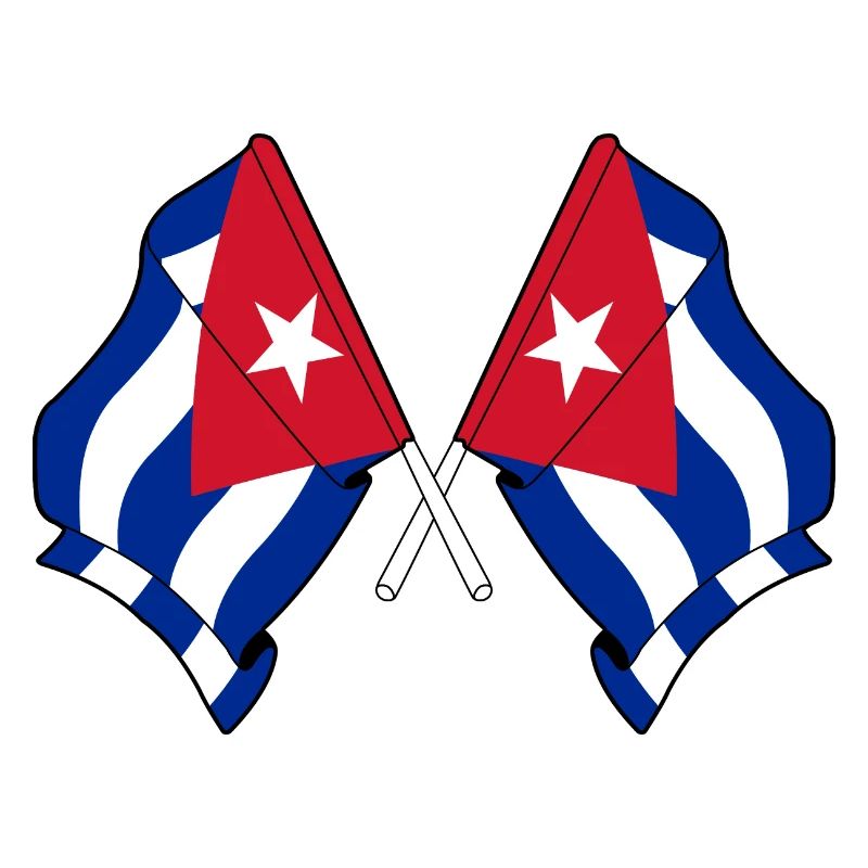Two flags Cuba