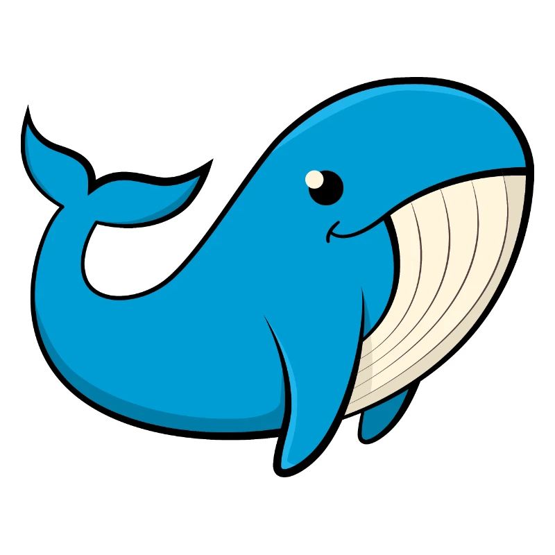 Cheerful blue whale