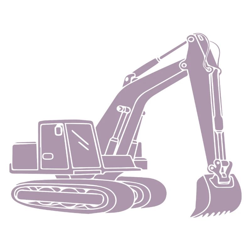 Excavator Silhouette Construction Equipment Operator Civil Engineering