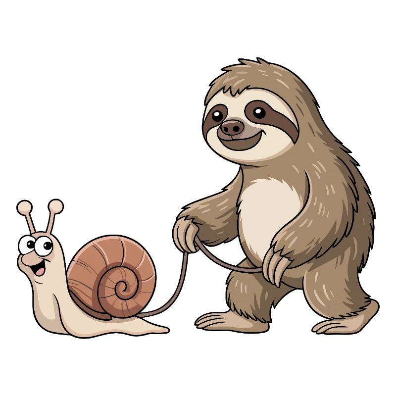 Sloth and snail
