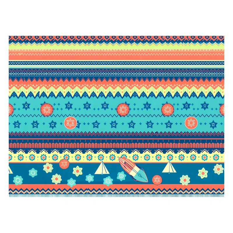 Motif d’hiver boho coloré