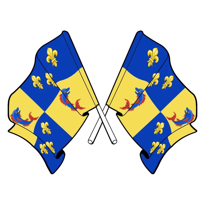 Drapeaux du Dauphiné croisés