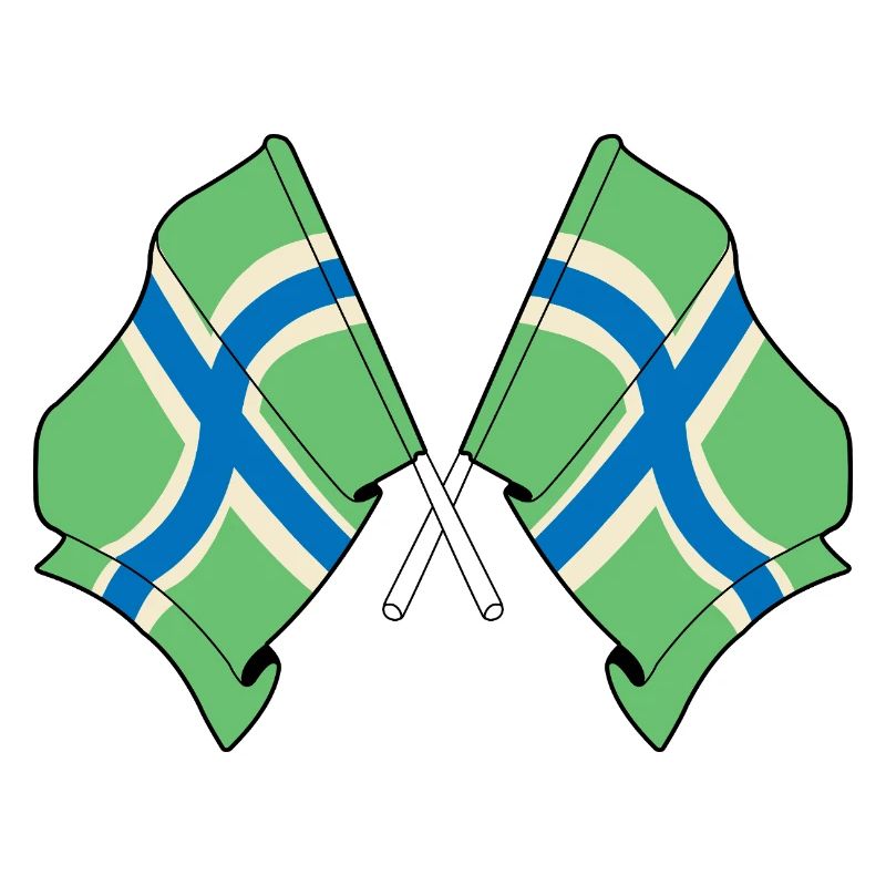 Drapeaux croisés du Gloucestershire