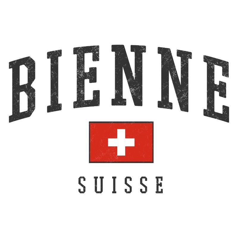 Bienne Suisse Design avec drapeau