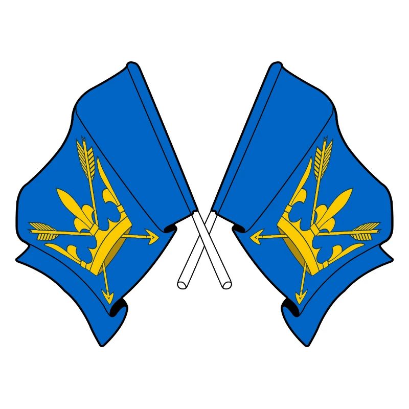 Drapeaux du Suffolk croisés