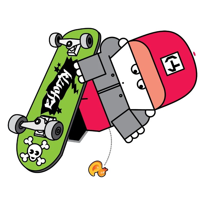 Neon Skate Panda Graphic
