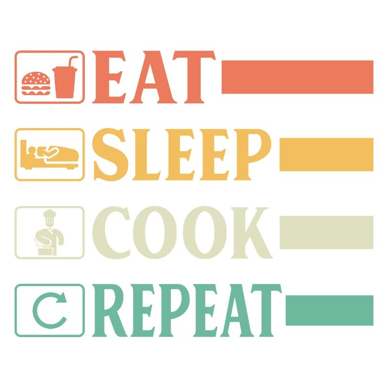 Funny Chef Head Chef Baker Chef Eat Sleep Cook Rep