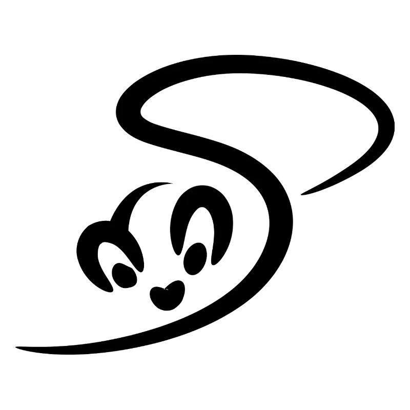 Beautiful stylized white stoat