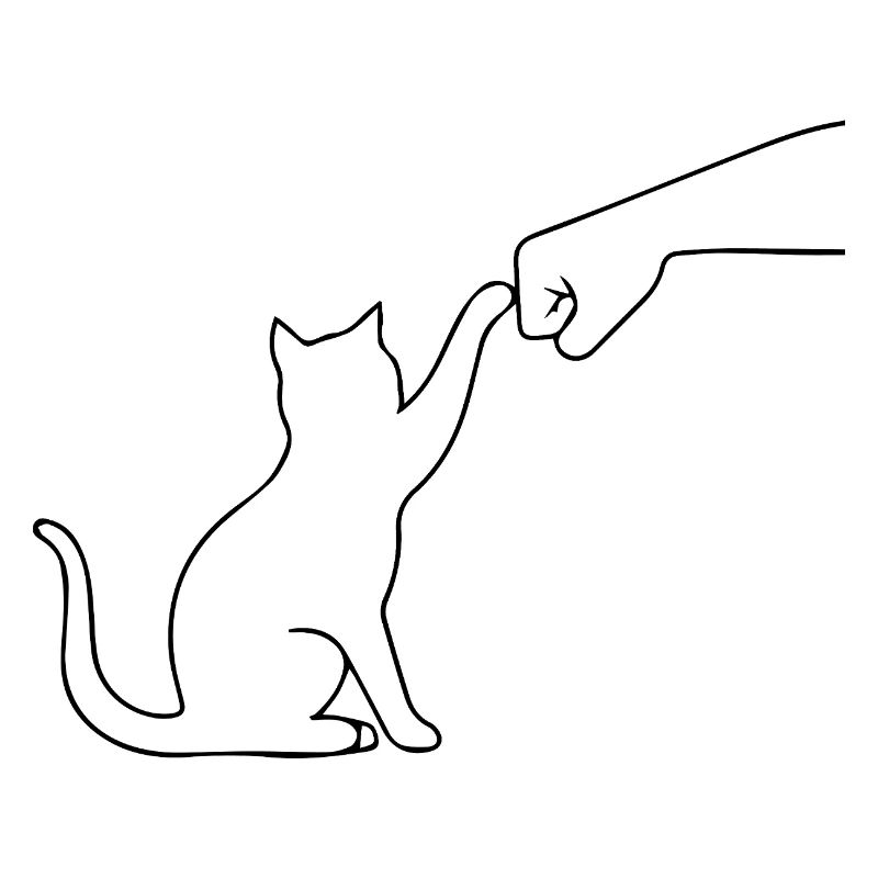 Patte de chat drôle