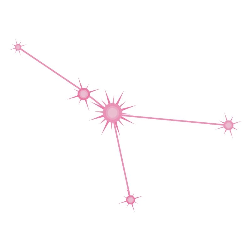 Krebsstern Sternbild Sternzeichen Pastellrosa