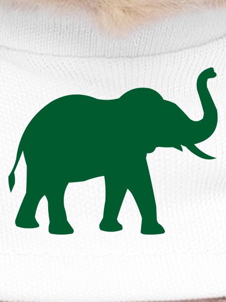 Elephant silhouette in green