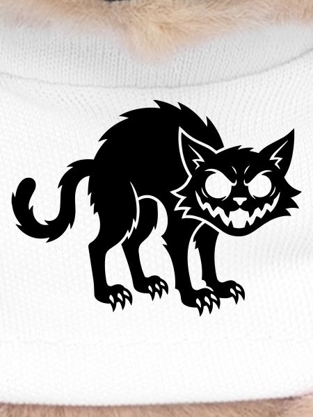 Angry black cat