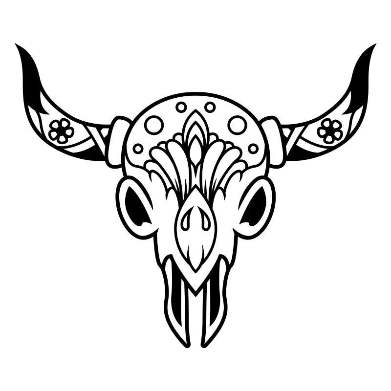 Crâne avec des cornes