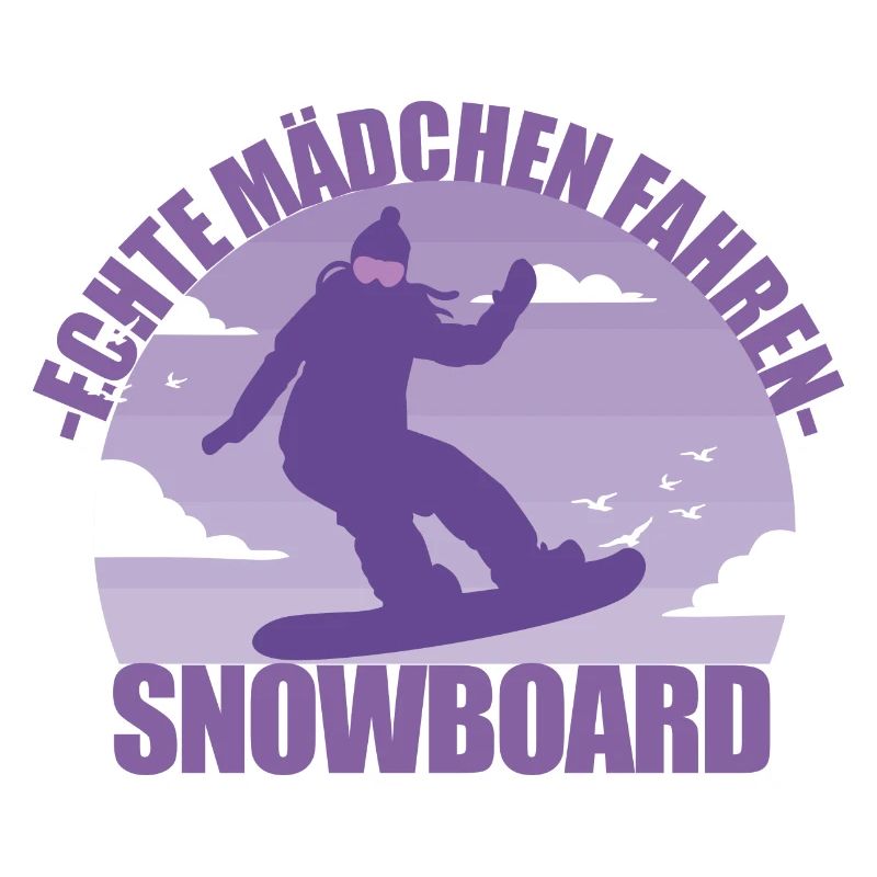Snowboard Snowboarderin Mädchen Skiurlaub Geschenk