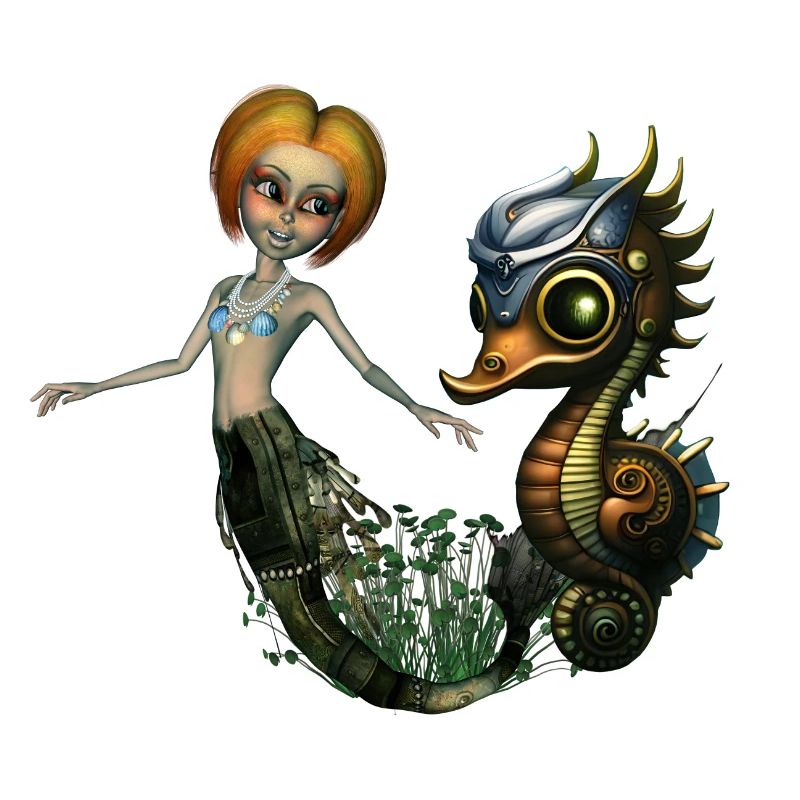 L’amitié de la sirène steampunk