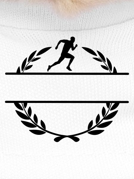 Runner in laurel wreath