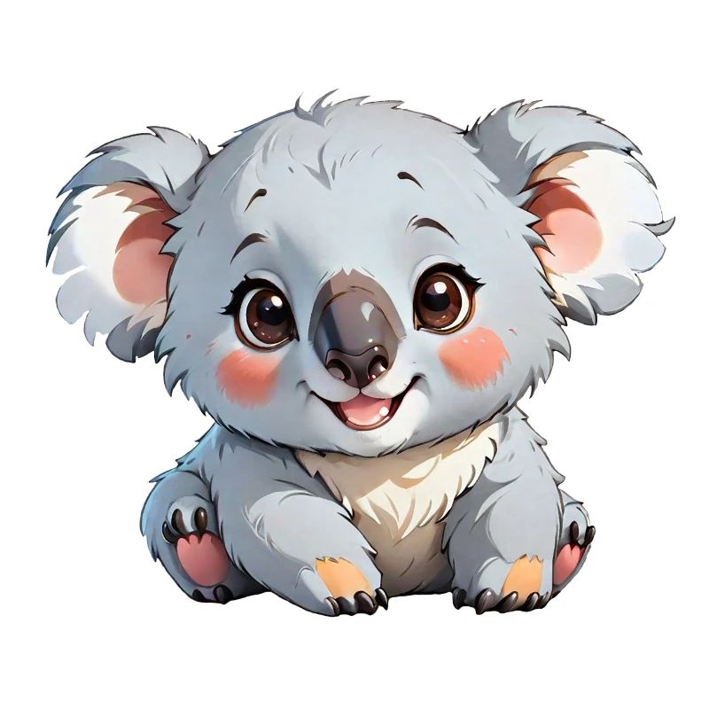 Koala de dessin animé mignon