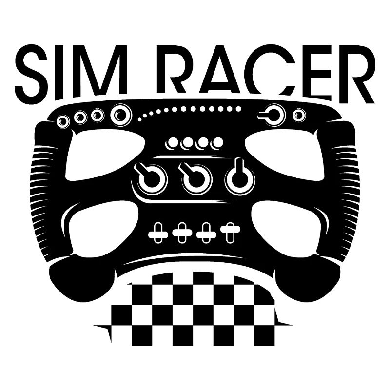 Volant Simracer drapeau à damier jeu formule de course
