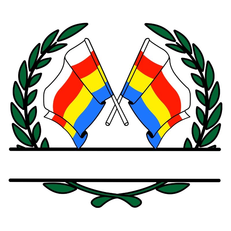Flags Podlaskie laurel wreath banner
