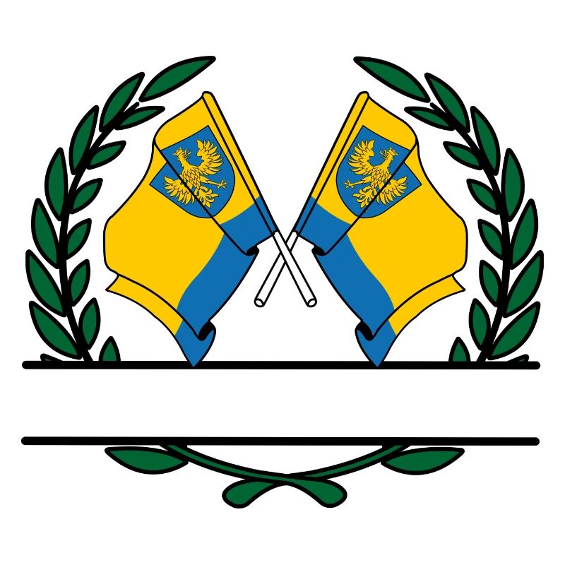 Drapeaux Opole couronne de laurier bannière