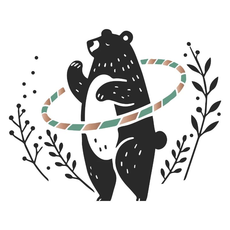 Dancing brown bear with