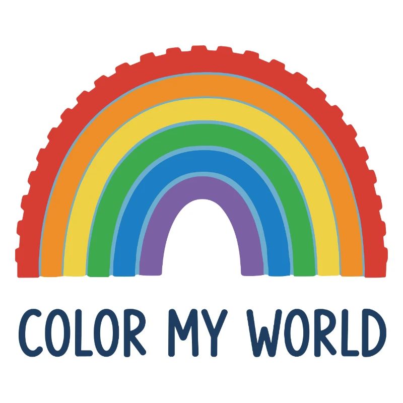 Vibrant Rainbow Arc Design for Apparel