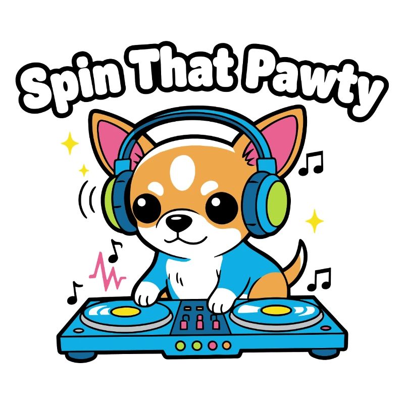 Faites tourner ce chiot DJ pawty