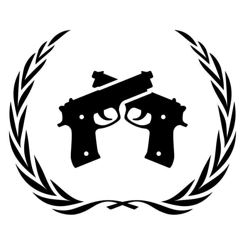 Couronne de symbole d’arme à feu