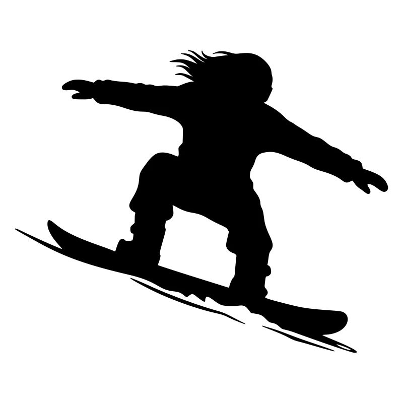 Snowboarder Silhouette - Farbe variabel