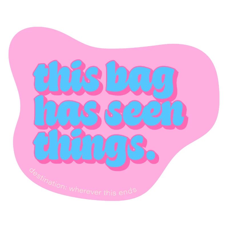 Drôle de design typographique – Ce sac a vu des choses
