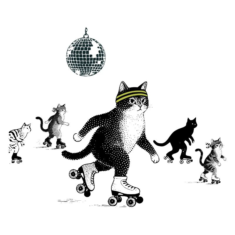 Roller Skating Cats