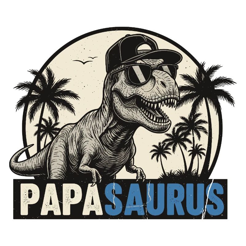 Papasaurus – Cool T-Rex Father Design