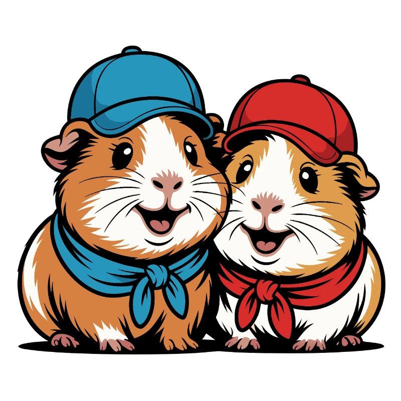 Amis cochons d’Inde mignons – Motif drôle d’animal