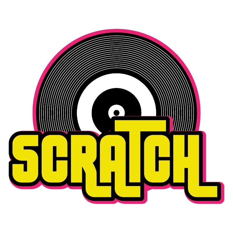 Graphique de disque vinyle Scratch DJ