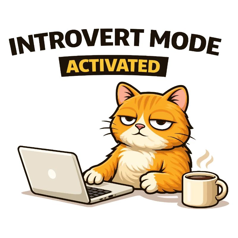 Chat activé en mode introverti