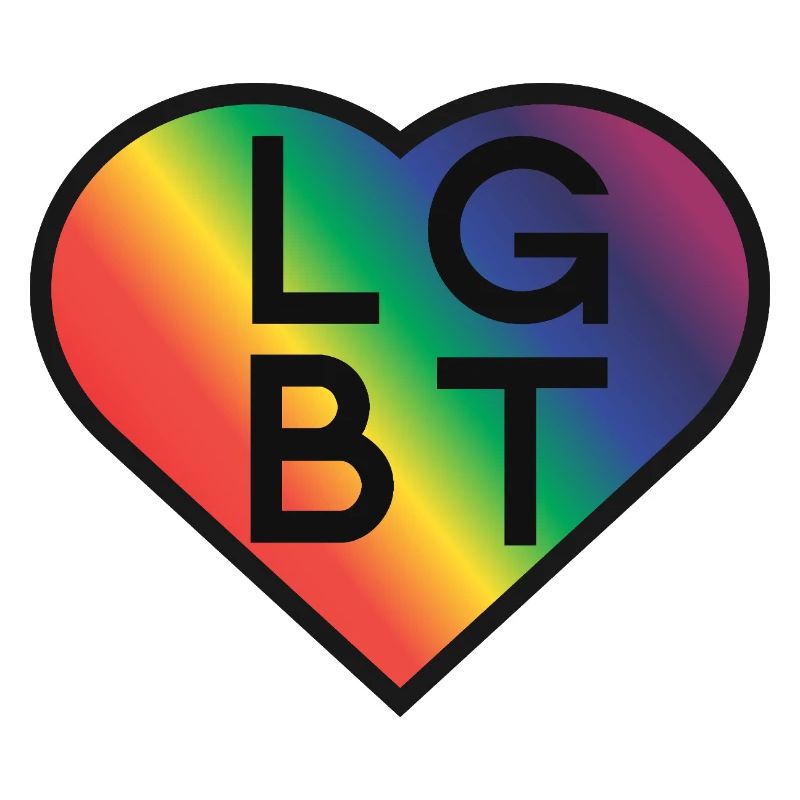 LGBT Rainbow Heart Pride Design