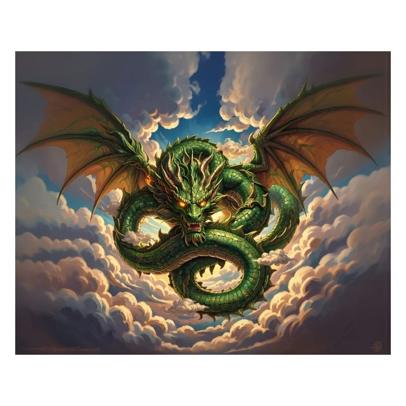 Dragon Storm over Clouds