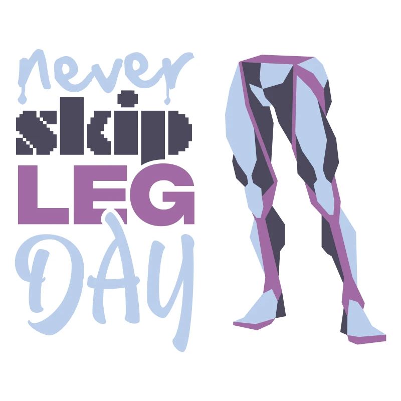 Never Skid Leg Day Graphic