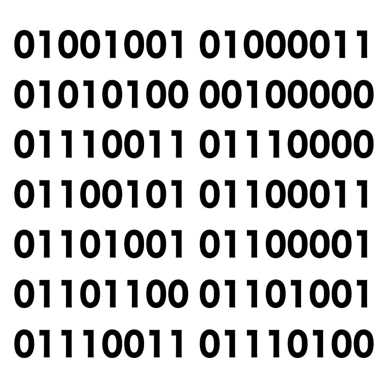 ICT specialist in binary. Software humor shirt #