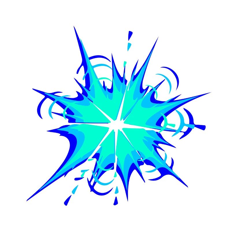 explosion star flame splash color blobs colorful