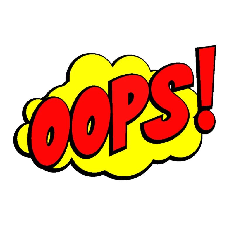 Cartoon Oops Comic Design