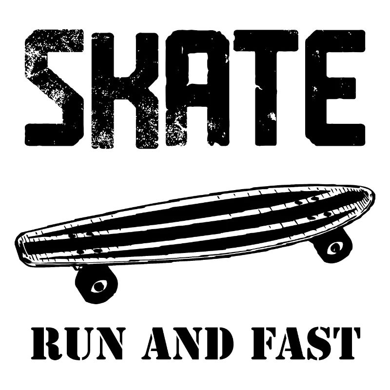 Camiseta skate run e idea de regalo rápida