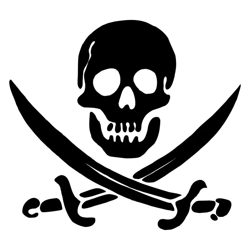 Crâne de crâne de drapeau pirate