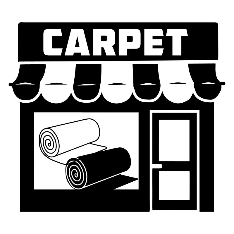 Carpet rolls logo in store