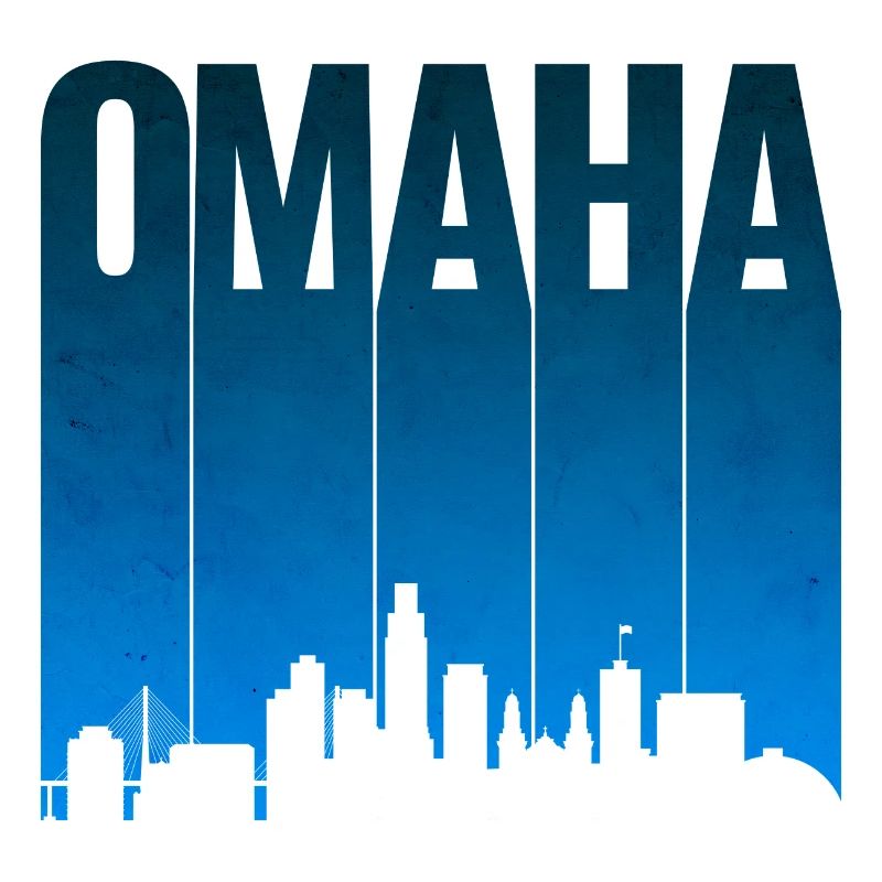 Omaha Skyline Blue Gradient