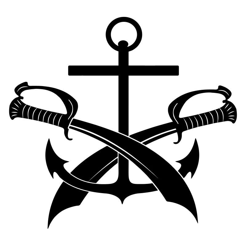 Ancre et deux épées