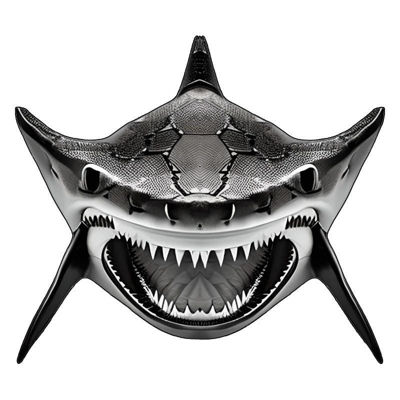 Requin avec la gueule ouverte