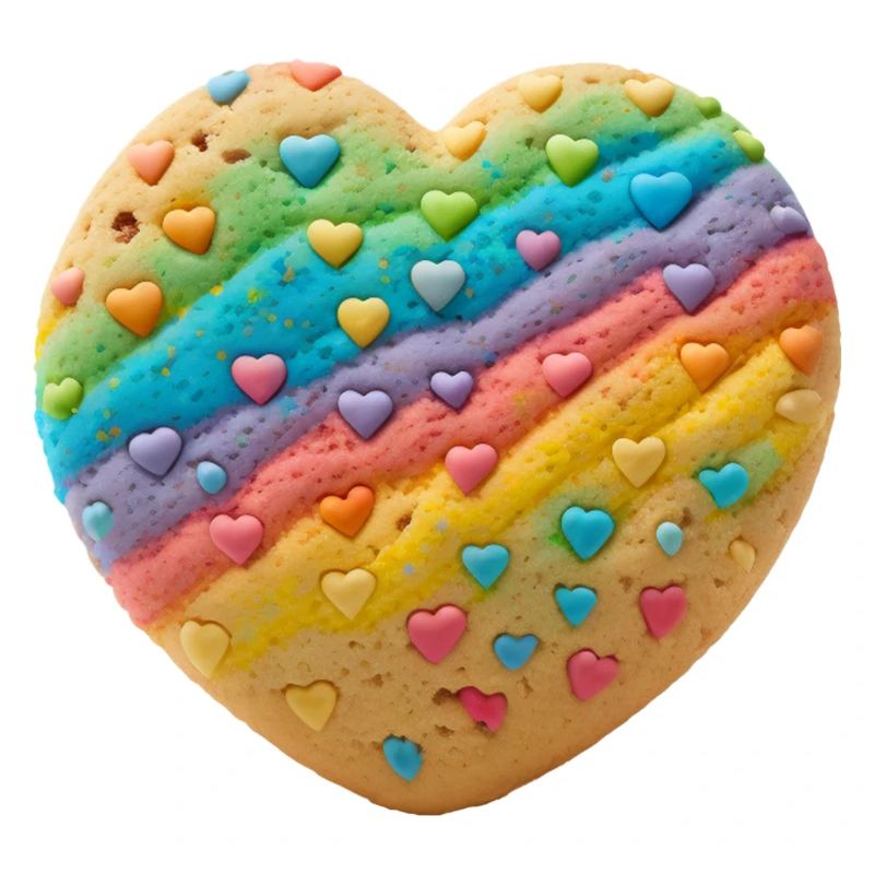 Regenbogenherz Keksdesign
