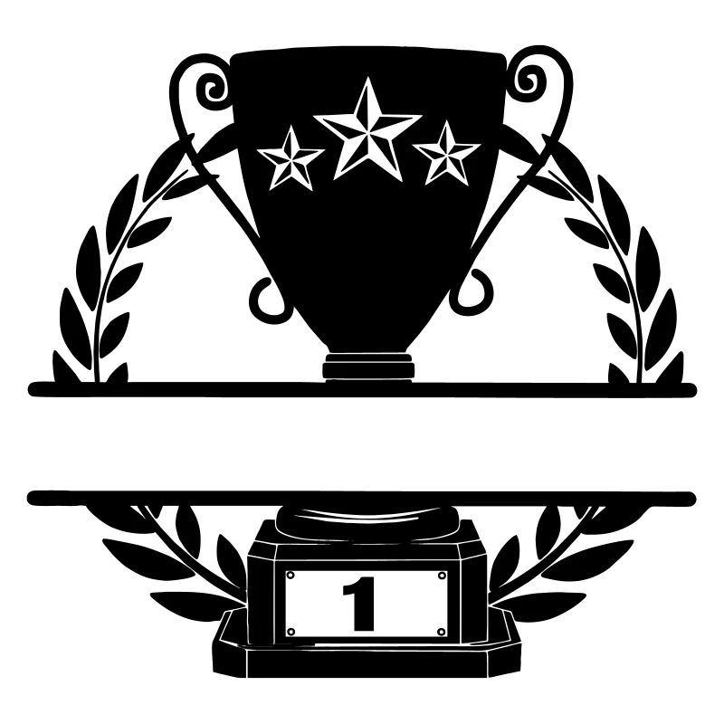 First place cup with nameplate